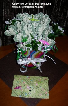 Money Hearts Bouquet with card