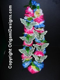 Multicolor flower & money butterfly lei