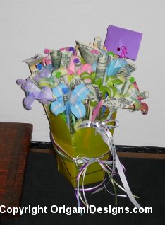 Flower Bouquet with Money Inserted